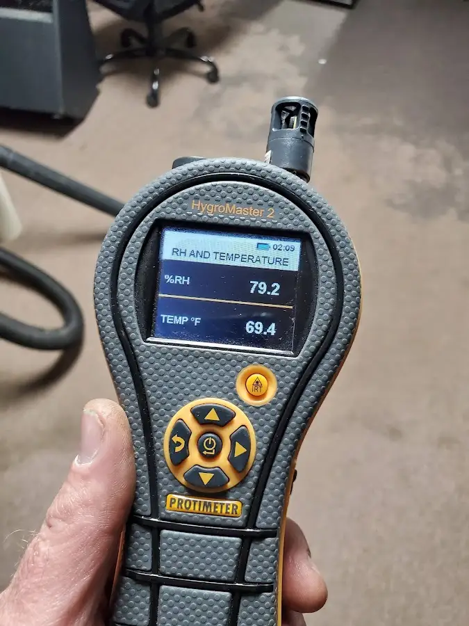 Moisture meter humidity assessment for Fire & Smoke Damage Restoration in Southeast